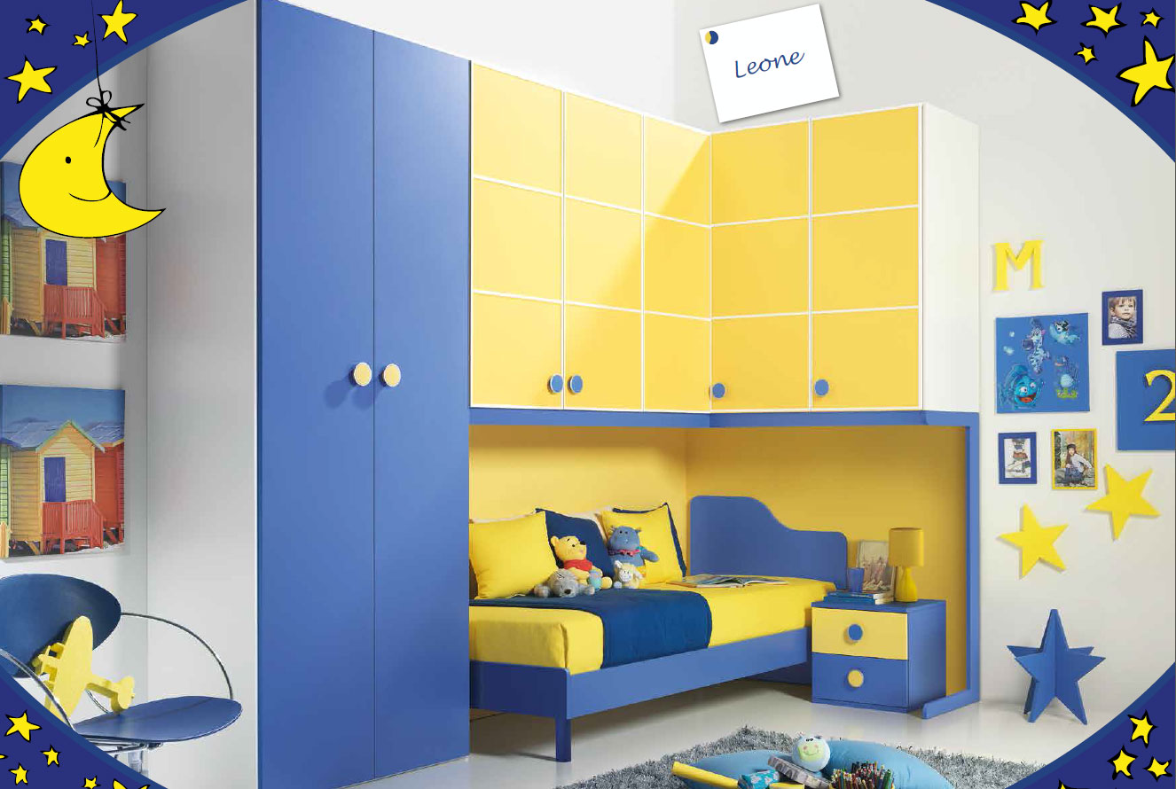 Желто синяя мебель