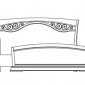 Арт. 71CI35LT Кровать с простеганным изголовьем без изножья PALAZZO DUCALE Ciliegio