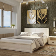 Кровать с подъемником Tiffany вудлайн кремовый