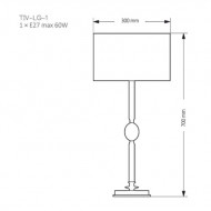 Настольная лампа Kutek Tivoli TIV-LG-1 (P)