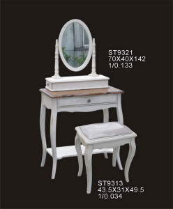 Столик с зеркалом и табуретом ST9321, ST9313
